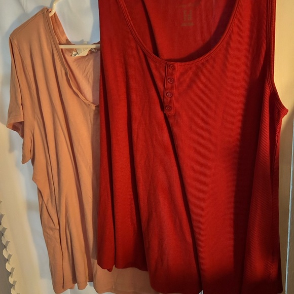 2 -In Every Story 2x tops sleeveless with buttons and bell like sleeves on it - Picture 7 of 14